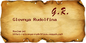 Glovnya Rudolfina névjegykártya